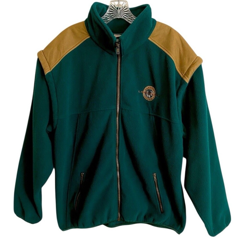 Lake Louise Fleece Jacket Vest Men’s Size XL Green Full Zip Outdoor Gorpcore